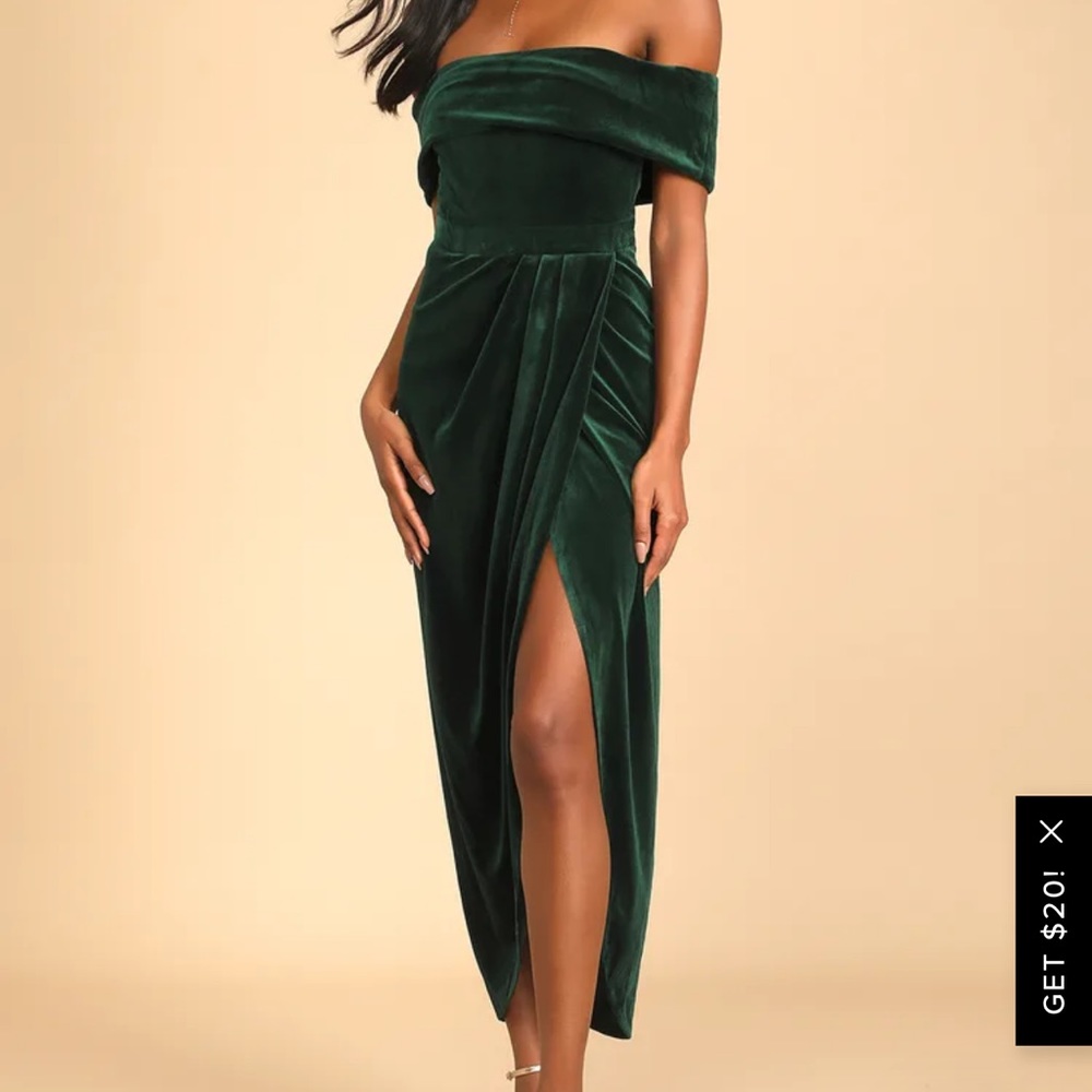 Green Velvet LuLus Dress